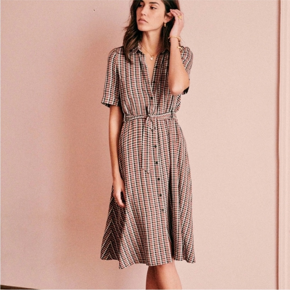 Sezane Jeanne Shirt Dress size 6 NWT